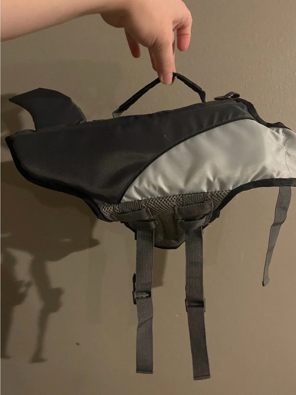 Shark dog life jacket size small